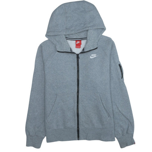 Nike Men's Grey Full Zip Hoodie M Regular Fit Sportswear