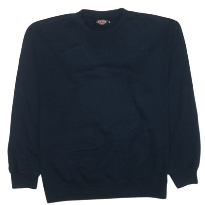 Dickies Mens Black XL Crew Neck Pullover Sweatshirt Classic Fleece