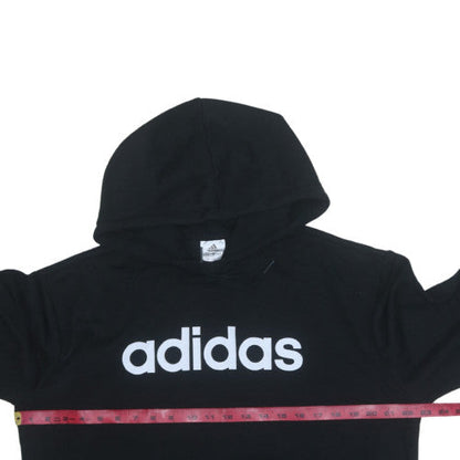 Adidas Womens Black Pullover Hoodie Medium Hooded Sweatshirt