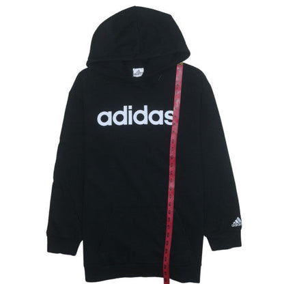Adidas Womens Black Pullover Hoodie Medium Hooded Sweatshirt