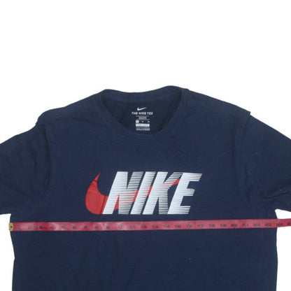Nike Men's Navy Blue XL Dri-FIT Graphic Logo T-Shirt