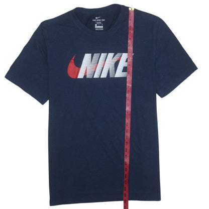 Nike Men's Navy Blue XL Dri-FIT Graphic Logo T-Shirt