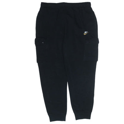 Nike Men's Black Cargo Fleece Jogger Trousers Size L