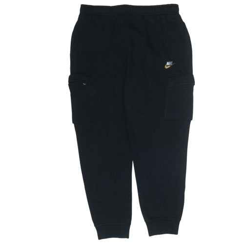Nike Men's Black Cargo Fleece Jogger Trousers Size L