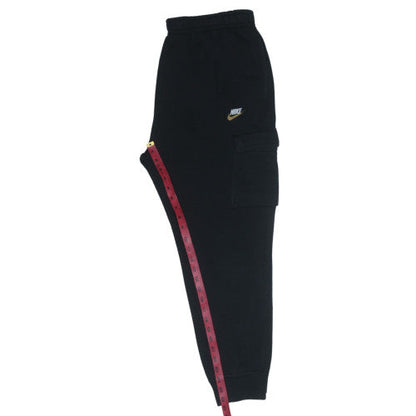 Nike Men's Black Cargo Fleece Jogger Trousers Size L