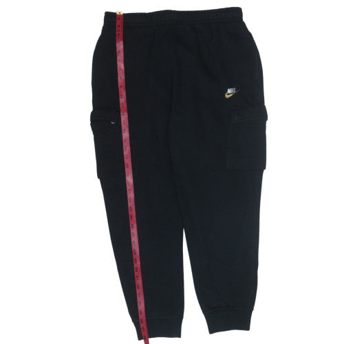 Nike Men's Black Cargo Fleece Jogger Trousers Size L
