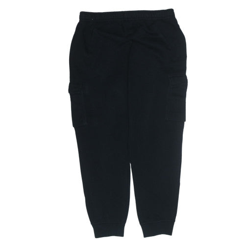 Nike Men's Black Cargo Fleece Jogger Trousers Size L