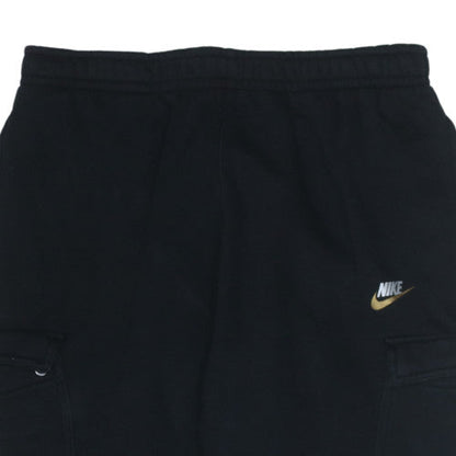 Nike Men's Black Cargo Fleece Jogger Trousers Size L