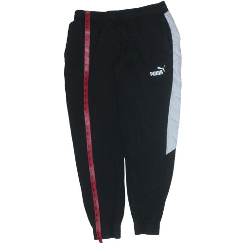 Puma Men's Black Jogger Sweatpants L Fleece Regular Fit