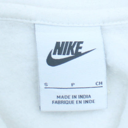 Nike Men’s White Pullover Hoodie S Regular Fit Fleece Sweatshirt