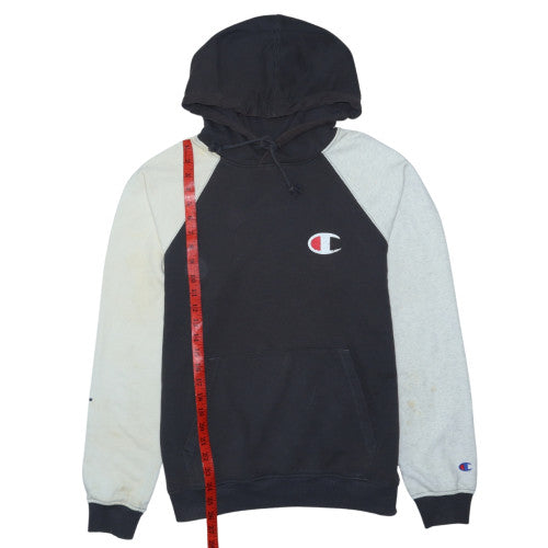 Champion Men's Black Grey Pullover Hoodie Small Athletic Logo