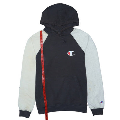 Champion Men's Black Grey Pullover Hoodie Small Athletic Logo