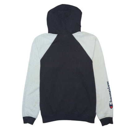 Champion Men's Black Grey Pullover Hoodie Small Athletic Logo