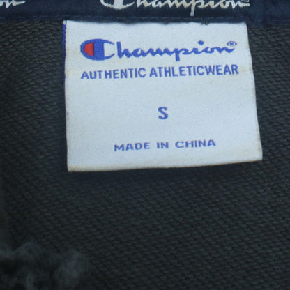 Champion Men's Black Grey Pullover Hoodie Small Athletic Logo