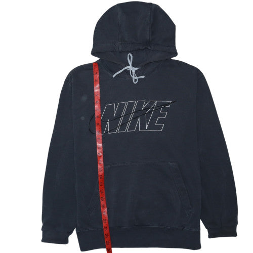 Nike Womens Black Pullover Hoodie Medium Drawstring Logo Cotton