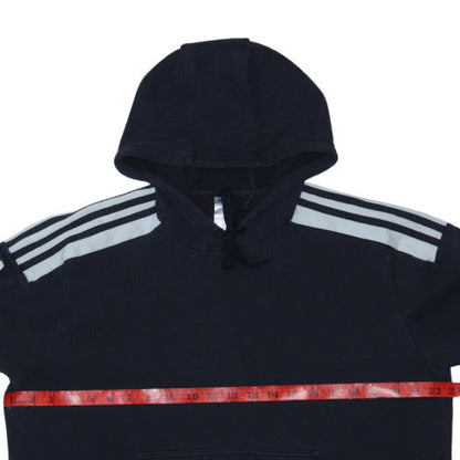 Adidas Men's Black Pullover Hoodie L Sports Fleece Hooded Sweatshirt
