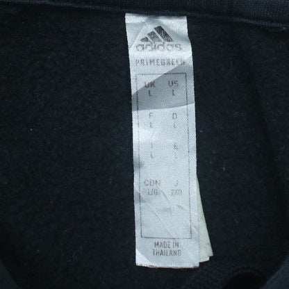 Adidas Men's Black Pullover Hoodie L Sports Fleece Hooded Sweatshirt