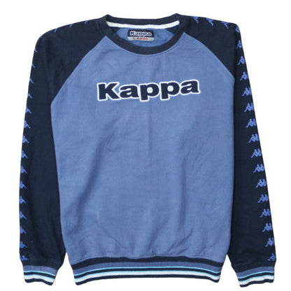 Kappa Men's Blue Crew Neck Logo Sweatshirt Size L
