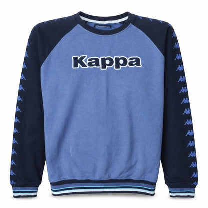 Kappa Men's Blue Crew Neck Logo Sweatshirt Size L