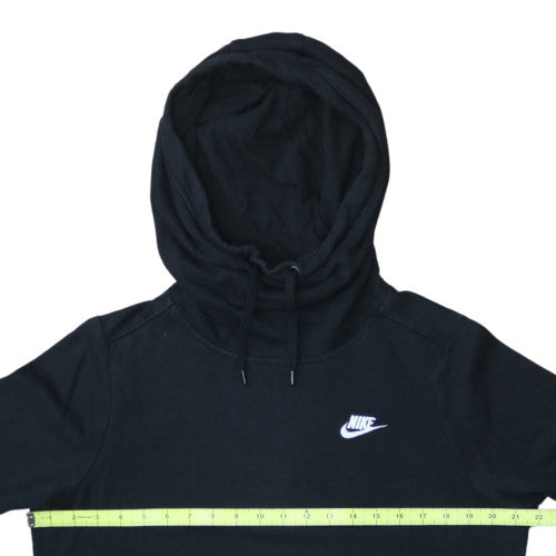 Nike Womens Black Pullover Hoodie Sweatshirt Size M Cotton Blend