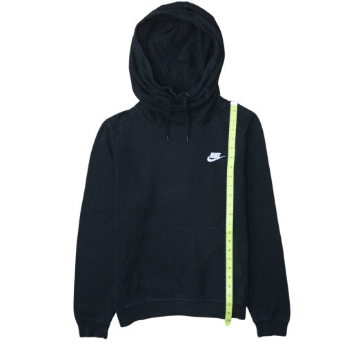Nike Womens Black Pullover Hoodie Sweatshirt Size M Cotton Blend