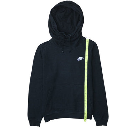 Nike Womens Black Pullover Hoodie Sweatshirt Size M Cotton Blend