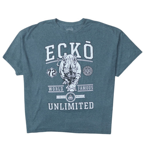 Ecko Unltd Mens Blue Graphic Short Sleeve Crew Neck T-Shirt XXL