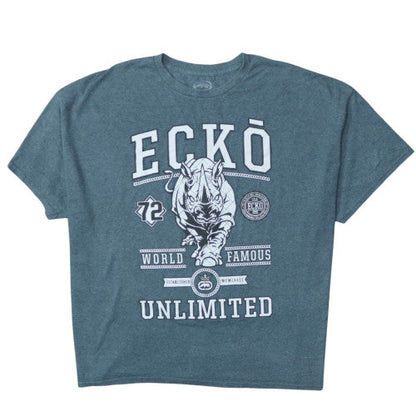 Ecko Unltd Mens Blue Graphic Short Sleeve Crew Neck T-Shirt XXL