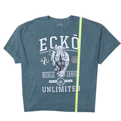Ecko Unltd Mens Blue Graphic Short Sleeve Crew Neck T-Shirt XXL