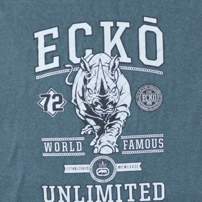 Ecko Unltd Mens Blue Graphic Short Sleeve Crew Neck T-Shirt XXL