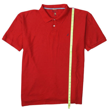 Nautica Men's Red 2XL Cotton Short Sleeve Polo Shirt