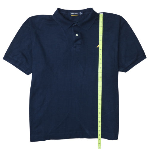 Nautica Men's Blue XL Cotton Short Sleeve Polo Shirt