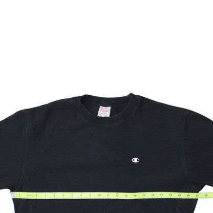 Champion Mens Black Large Reverse Weave Crew Neck Sweatshirt