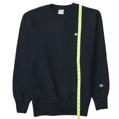 Champion Mens Black Large Reverse Weave Crew Neck Sweatshirt