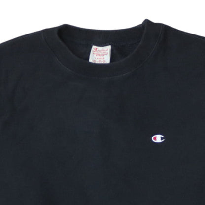 Champion Mens Black Large Reverse Weave Crew Neck Sweatshirt