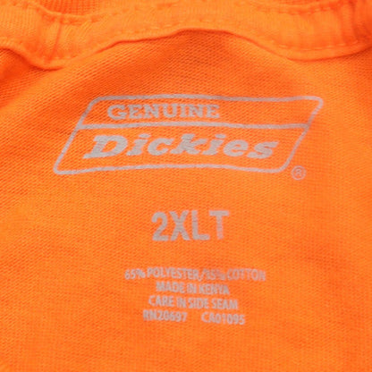 Dickies Men's Orange 2XLT Crew Neck Short Sleeve Work T-Shirt
