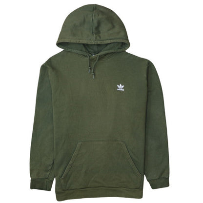 Adidas Men's Green Pullover Hoodie XL Fleece Logo Sweatshirt