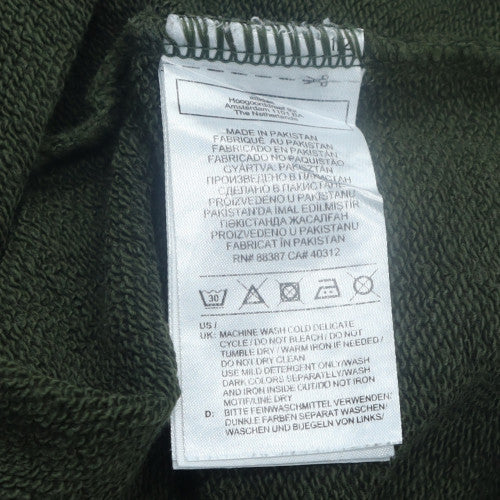 Adidas Men's Green Pullover Hoodie XL Fleece Logo Sweatshirt