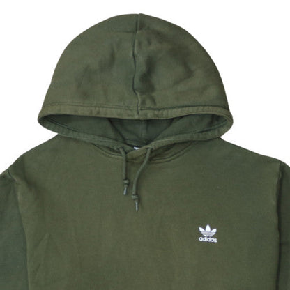 Adidas Men's Green Pullover Hoodie XL Fleece Logo Sweatshirt
