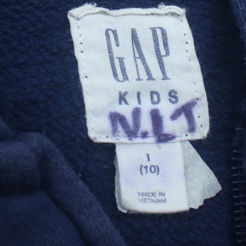 GAP Boys Blue Full Zip Fleece Hoodie 10-11 Years with Logo Design