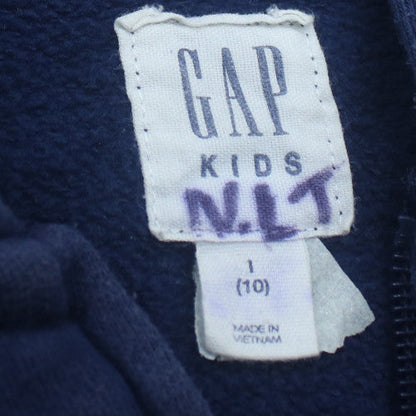 GAP Boys Blue Full Zip Fleece Hoodie 10-11 Years with Logo Design