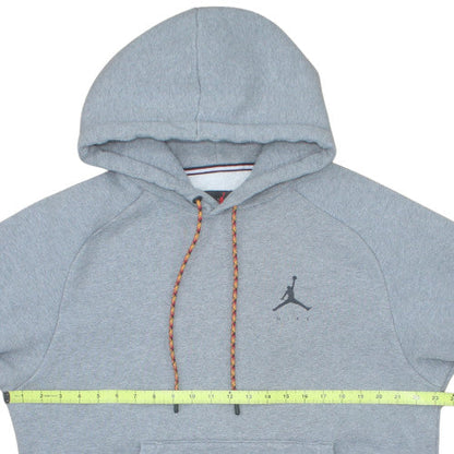 Jordan Men's Grey Pullover Hoodie M Graphic Fleece Sweatshirt