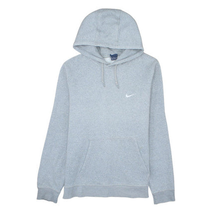 Nike Women's Grey Pullover Hoodie L Cotton Blend with Logo