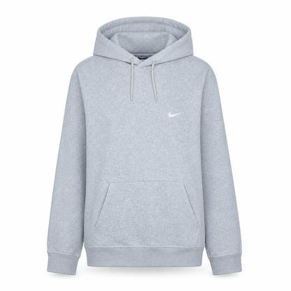 Nike Women's Grey Pullover Hoodie L Cotton Blend with Logo