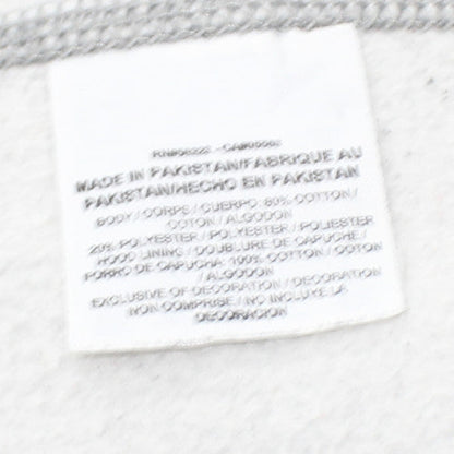 Nike Women's Grey Pullover Hoodie L Cotton Blend with Logo