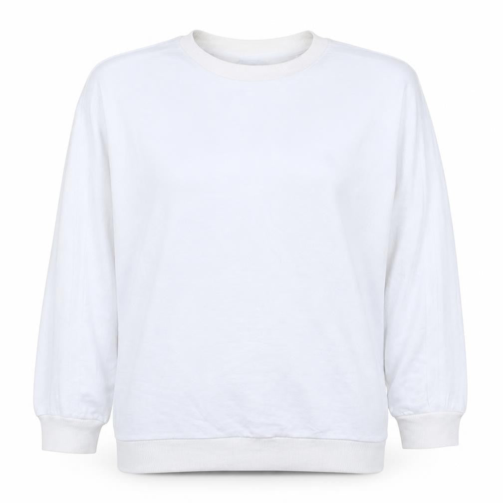 Adidas Women's White Crew Neck Pullover Sweatshirt Size M 12-14