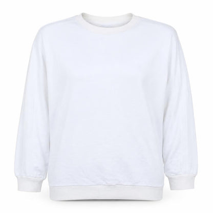 Adidas Women's White Crew Neck Pullover Sweatshirt Size M 12-14