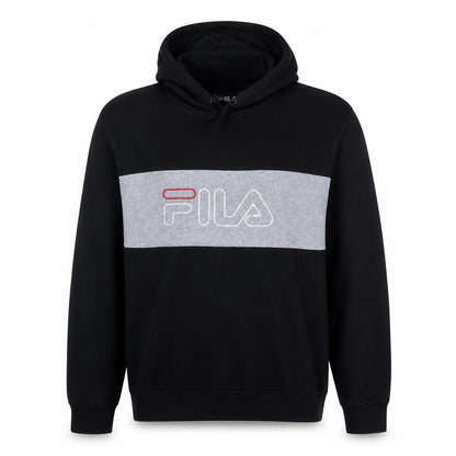 Fila Men's Black Pullover Hoodie L Regular Fit Sportswear