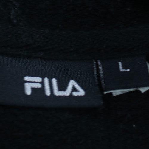FILA Men's Black Pullover Hoodie L Regular Fit Sportswear
