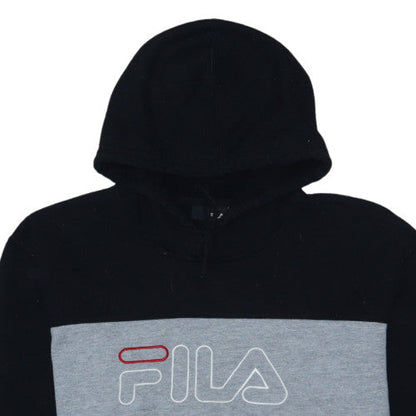 FILA Men's Black Pullover Hoodie L Regular Fit Sportswear